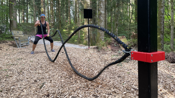 Forstmeile / Natur Parcour Battle Rope Söll in Tirol