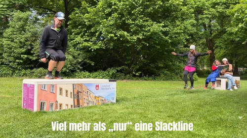Nutzungsmöglichkeiten der Slackline-Sitzkombination, Jändl-Subik moveALL